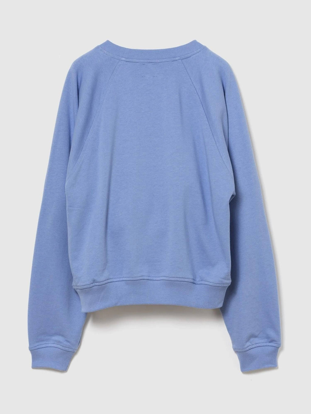 Blue Graphic Print Relaxed Raglan Crew Neck Sweatshirt | HD56 - view 6