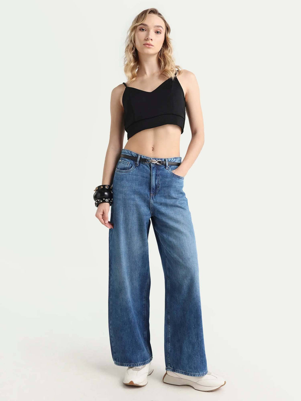 Blue Wide Leg Jeans | WL90 - view 1