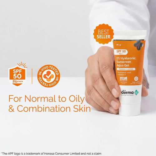 1% Hyaluronic Sunscreen Spf 50 Pa+++ Aqua Gel For Normal To Oily ... - In-Vivo tested | FC3 - view 2