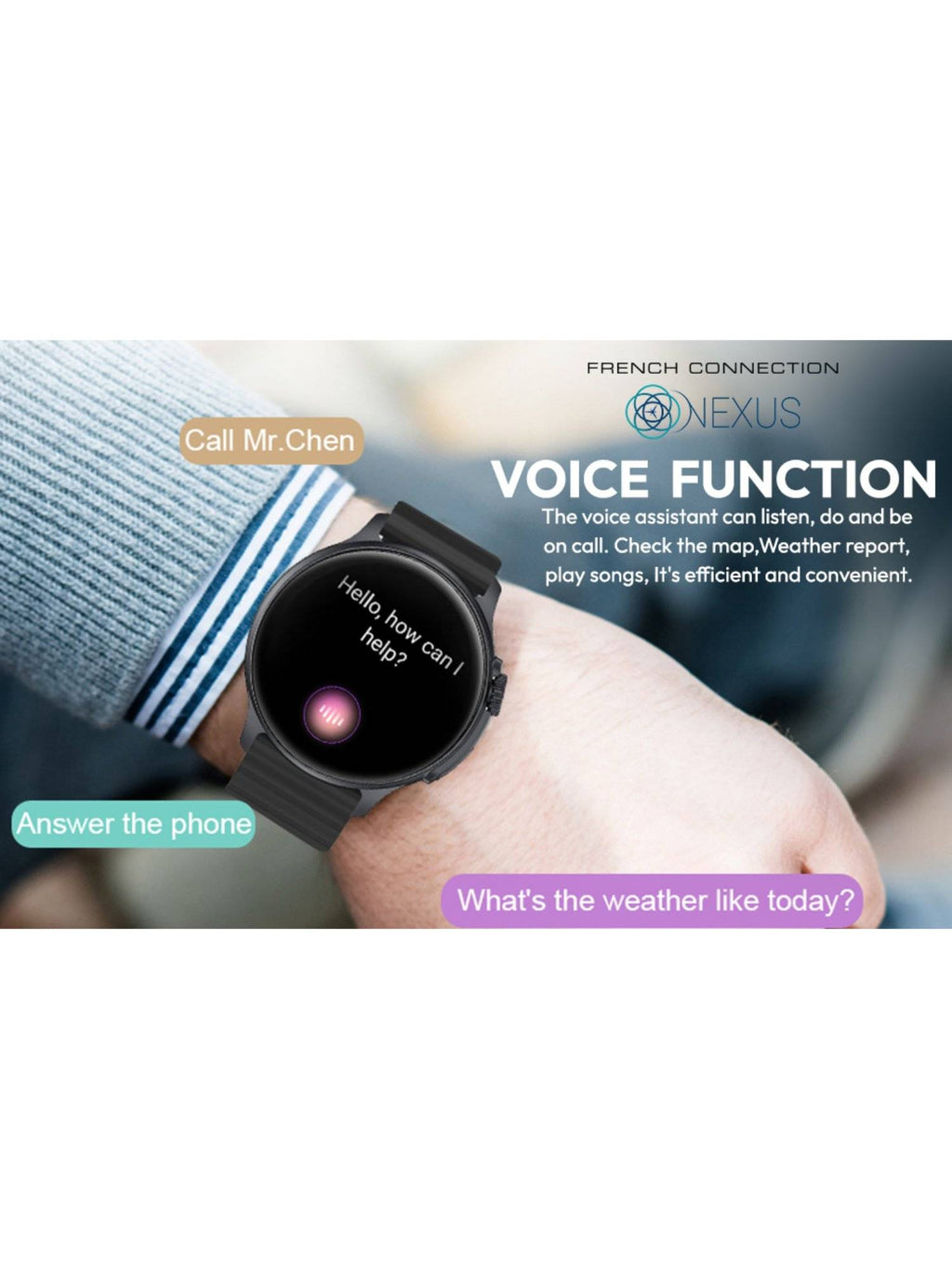 Nexus Premium Smart Watch with Orange Silicone Strap - | W92 - view 30