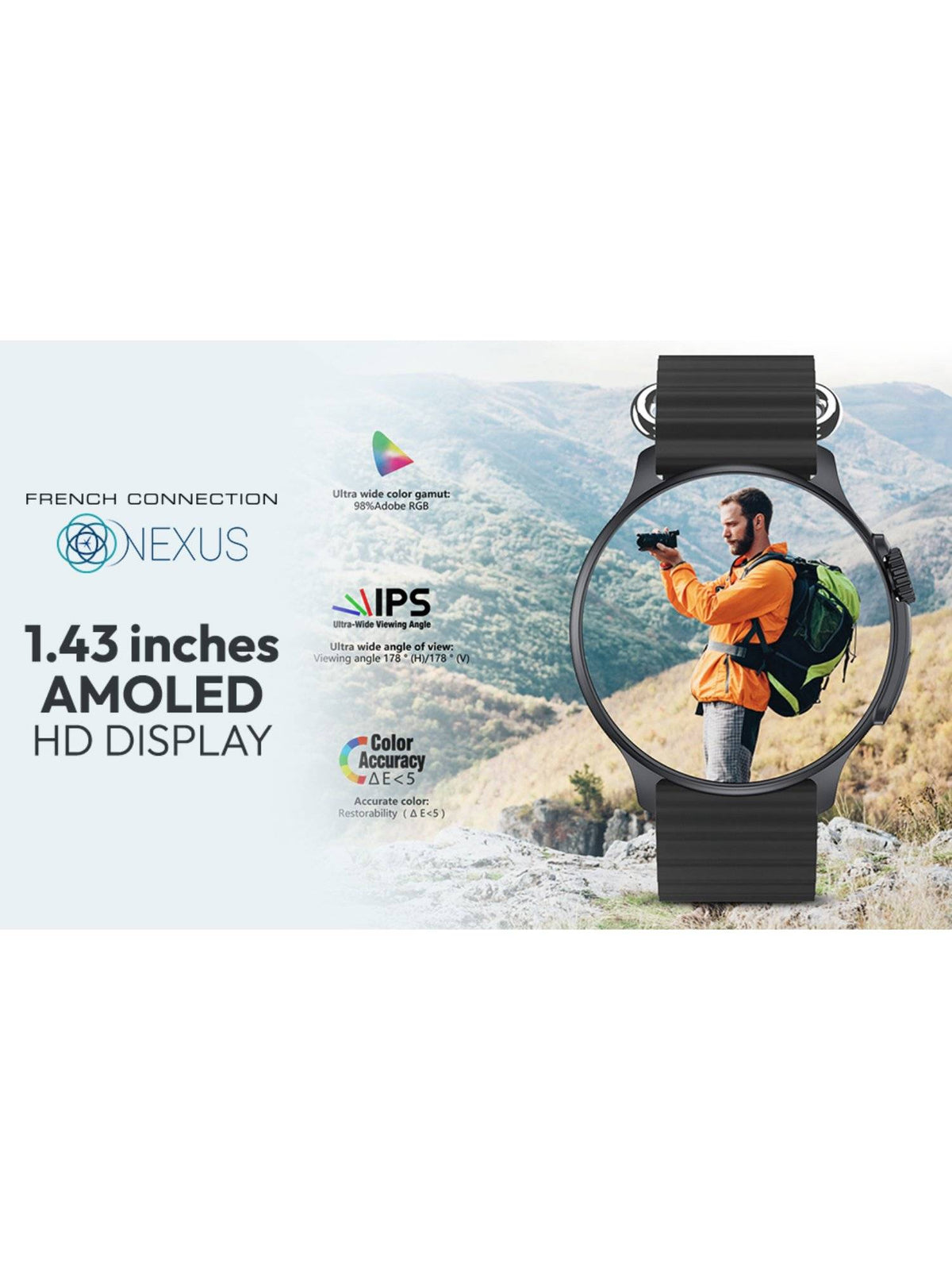Nexus Premium Smart Watch with Orange Silicone Strap - | W92 - view 20