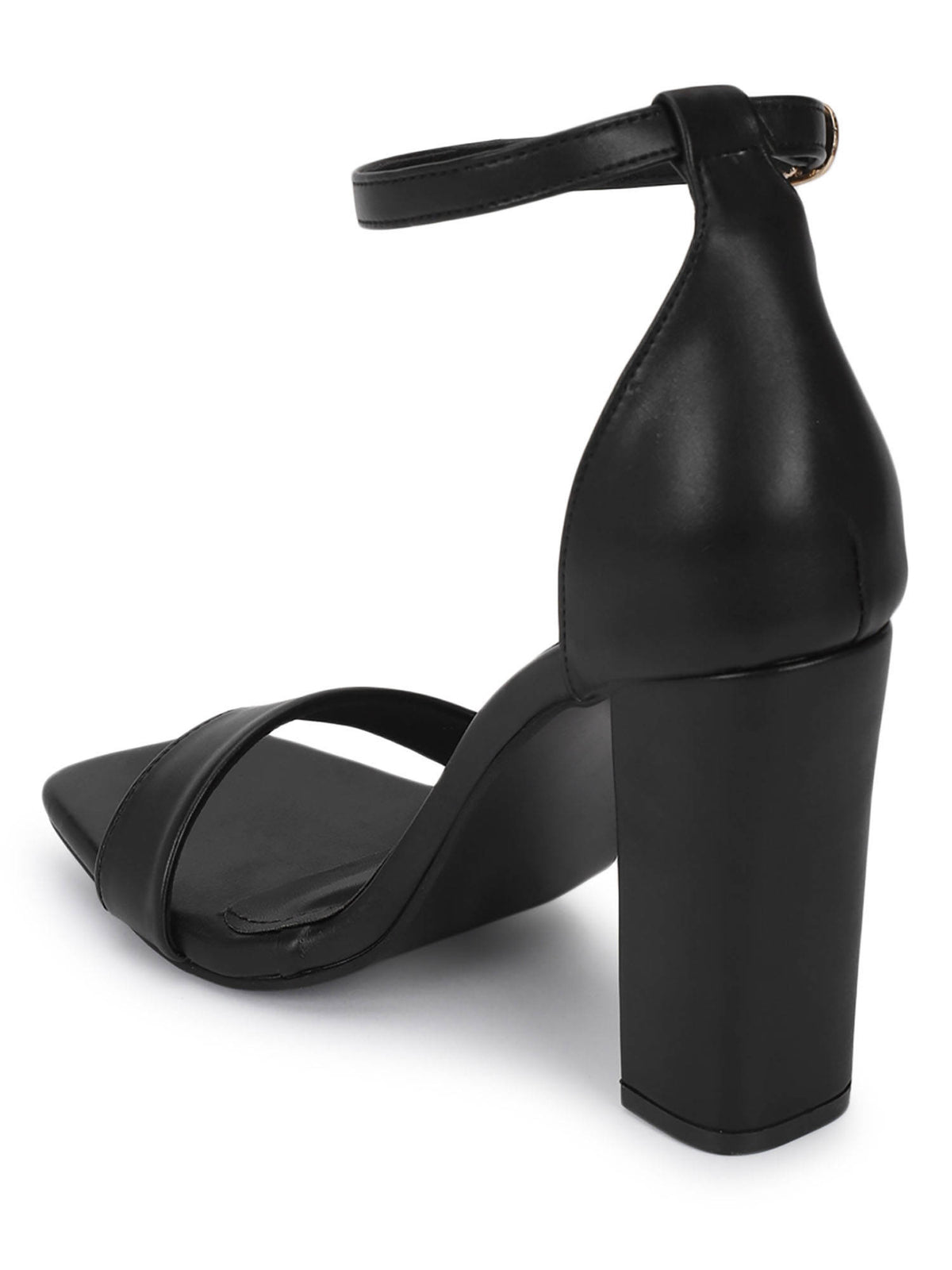 Cream Solid Heels Sandals | H78 - view 9