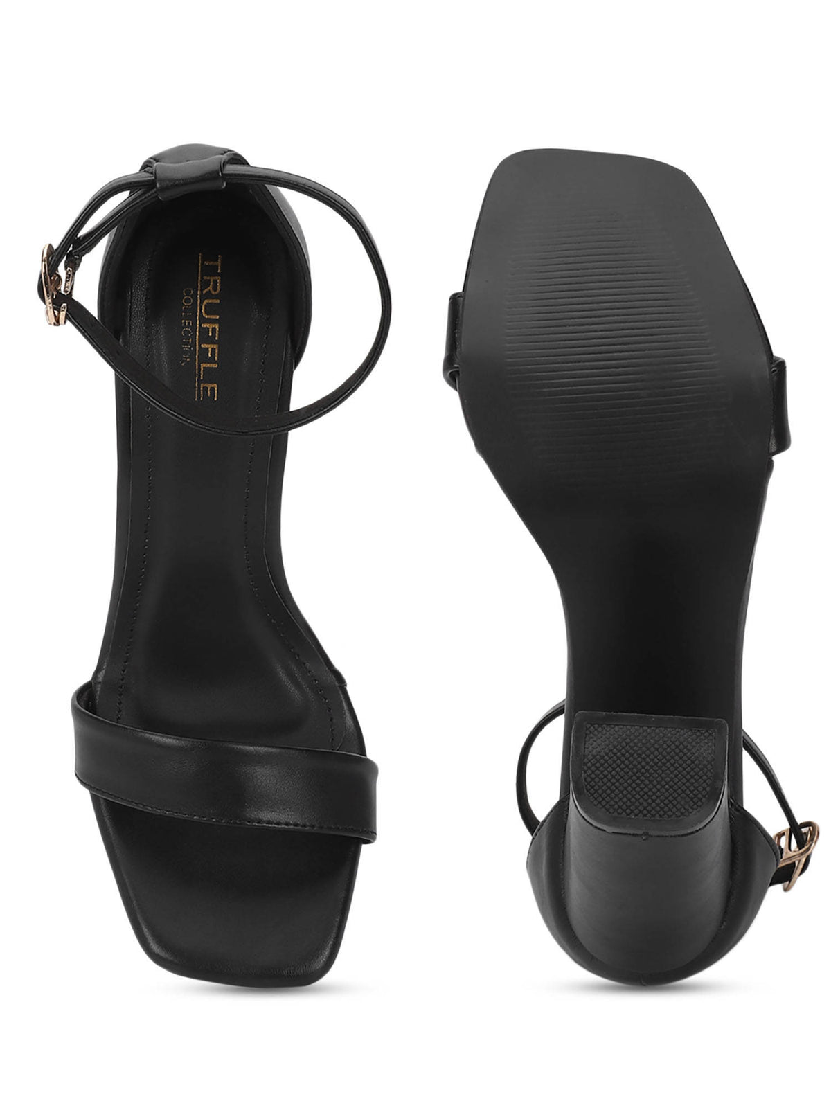 Cream Solid Heels Sandals | H78 - view 11