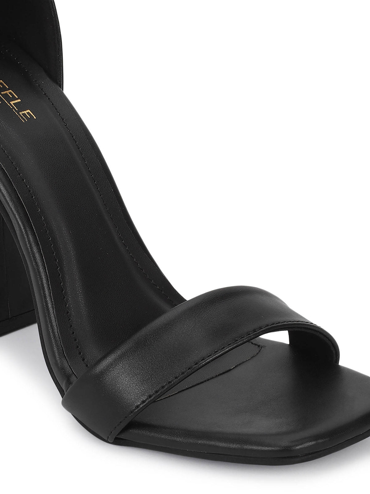 Cream Solid Heels Sandals | H78 - view 12