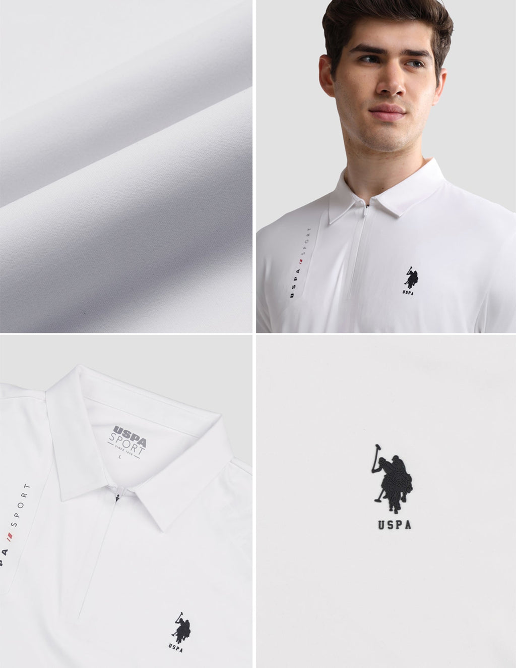 Solid Slim Fit Active Polo Shirt USP0