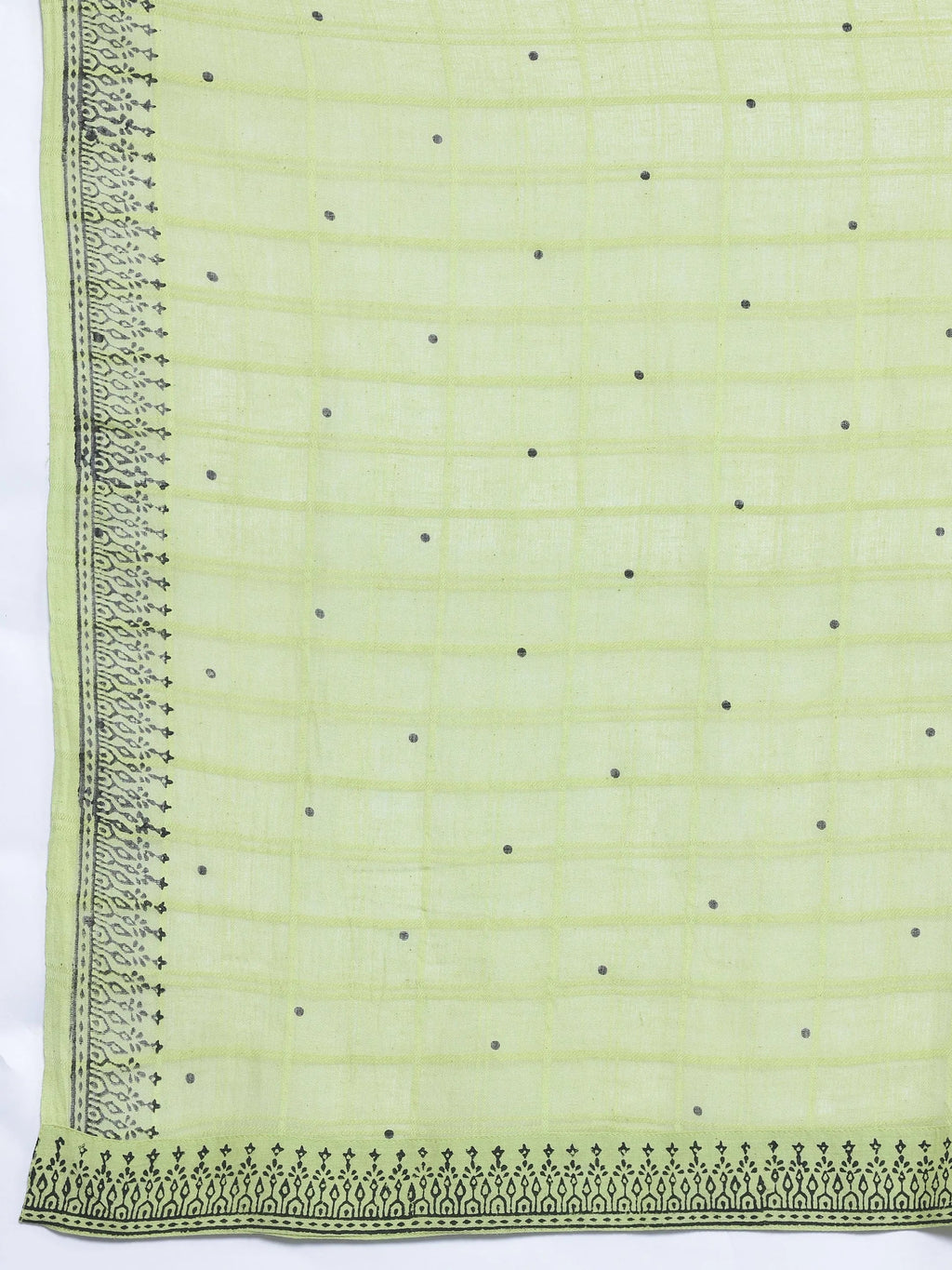 Libas Green Woven Design Cotton Straight Suit With Dupatta