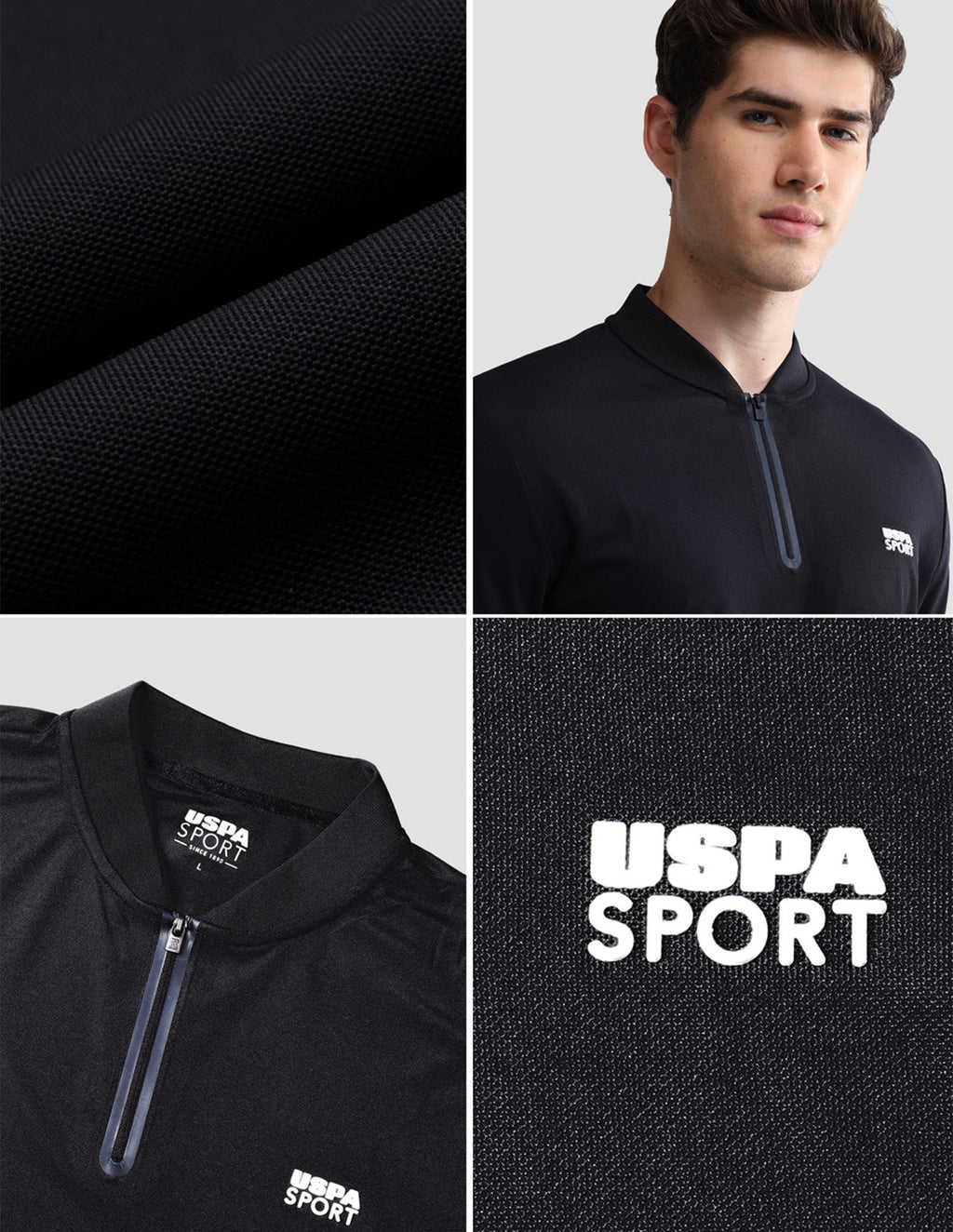 Solid Slim Fit Active Polo Shirt USP0