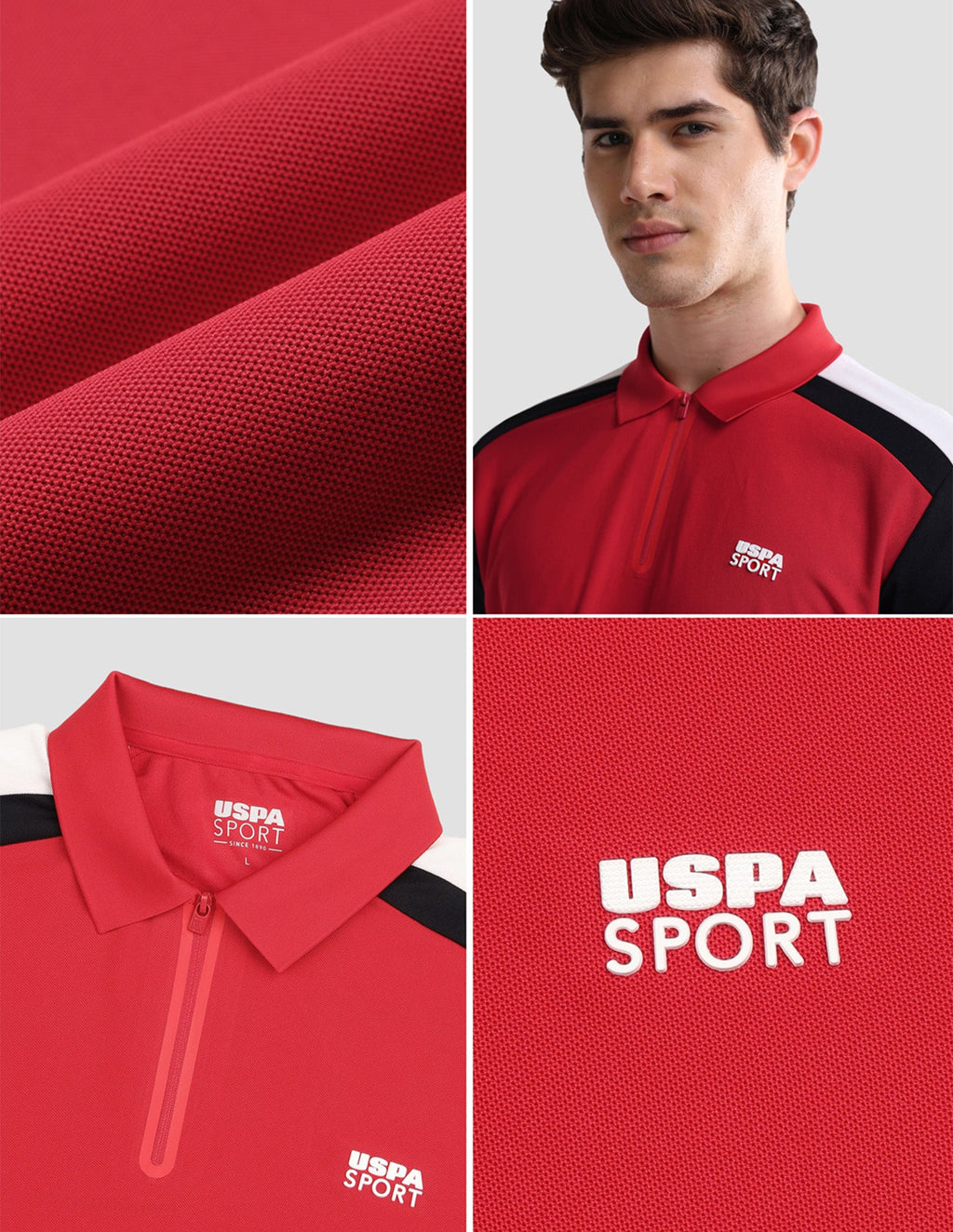 Solid Slim Fit Active Polo Shirt USP0