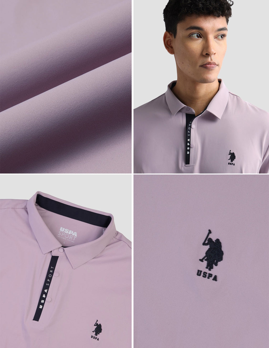 Solid Slim Fit Active Polo Shirt USP0