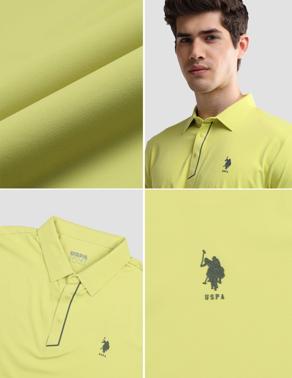 Solid Slim Fit Active Polo Shirt USP0