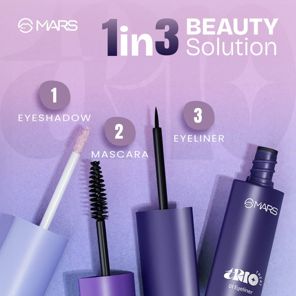 Trio Treat, 3-In-1 Eye Makeup Kit With Eyeliner, Mascara & Eyeshadow | E20 - view 2
