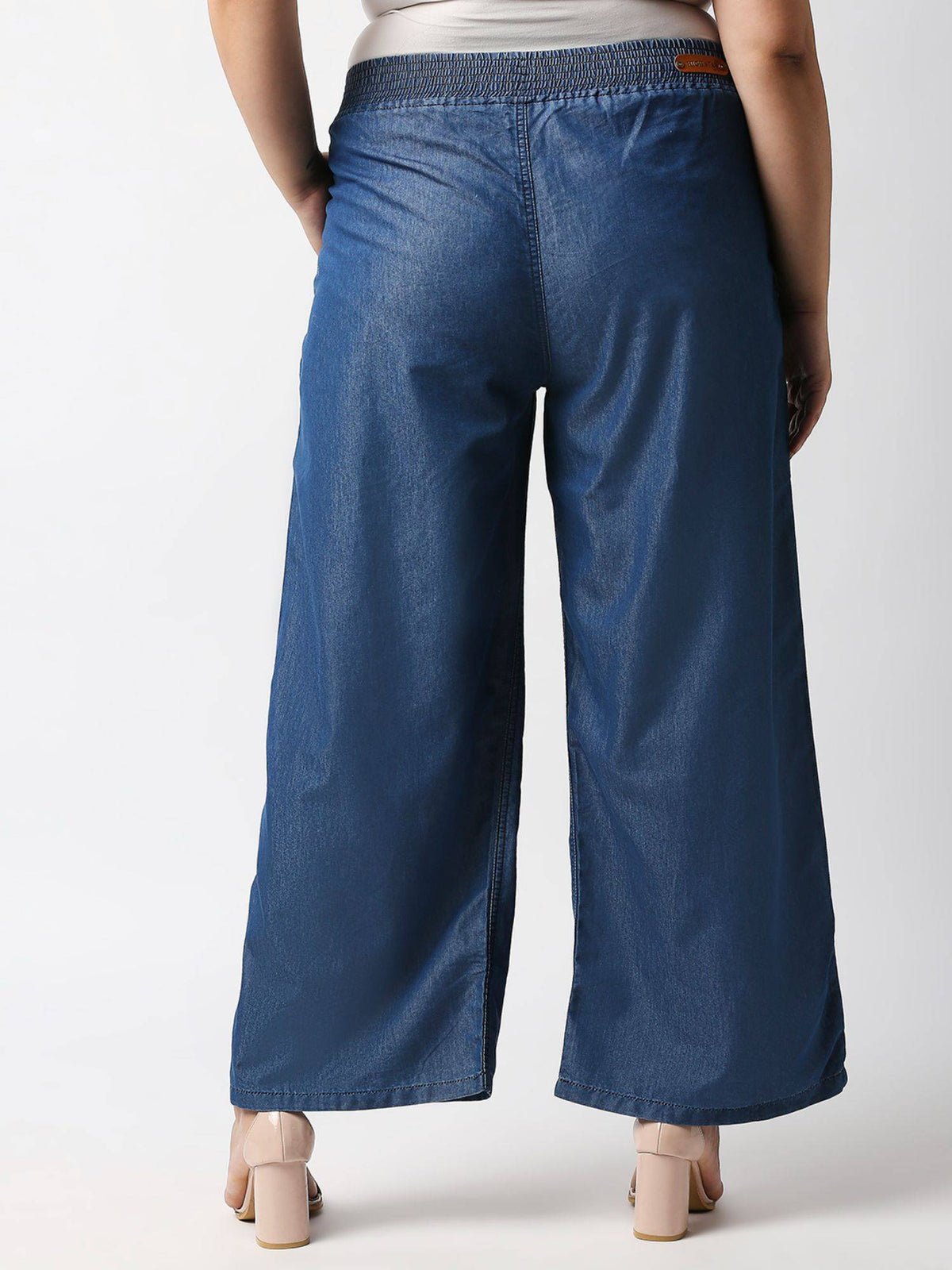Plus Size Women Relaxed Fit High-Rise Light Fade Pure Cotton Jeans | RF89 - view 5