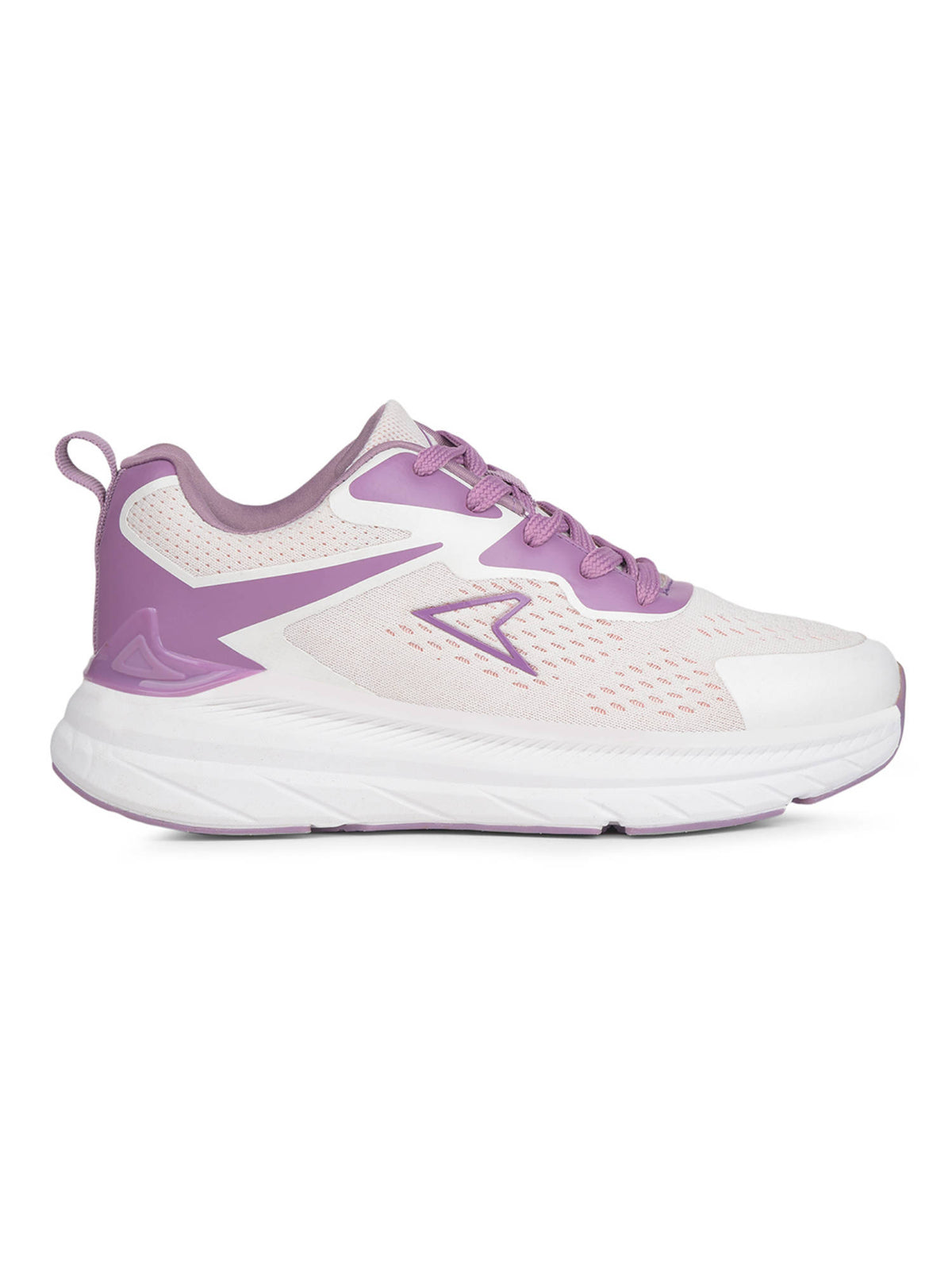 Women Sports Round Toe Low Top Walking Shoes Purple & White | SH9 - view 2