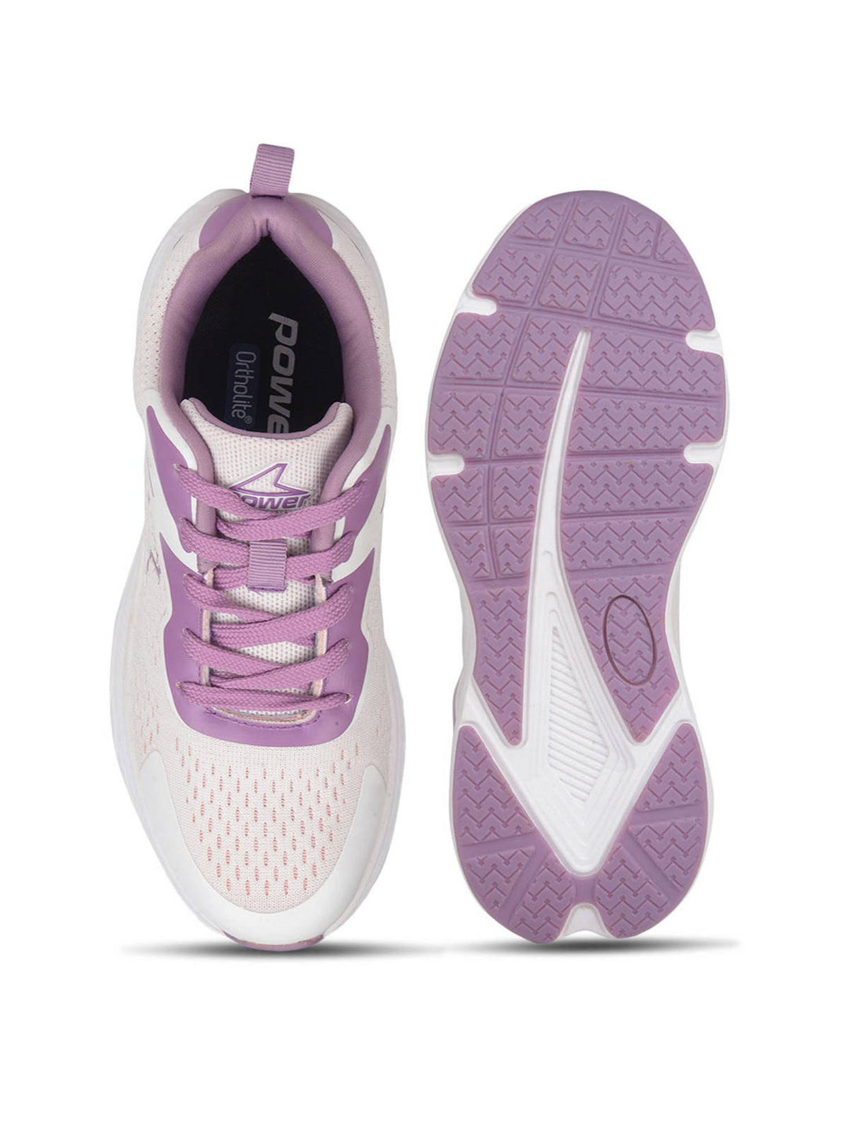 Women Sports Round Toe Low Top Walking Shoes Purple & White | SH9 - view 4