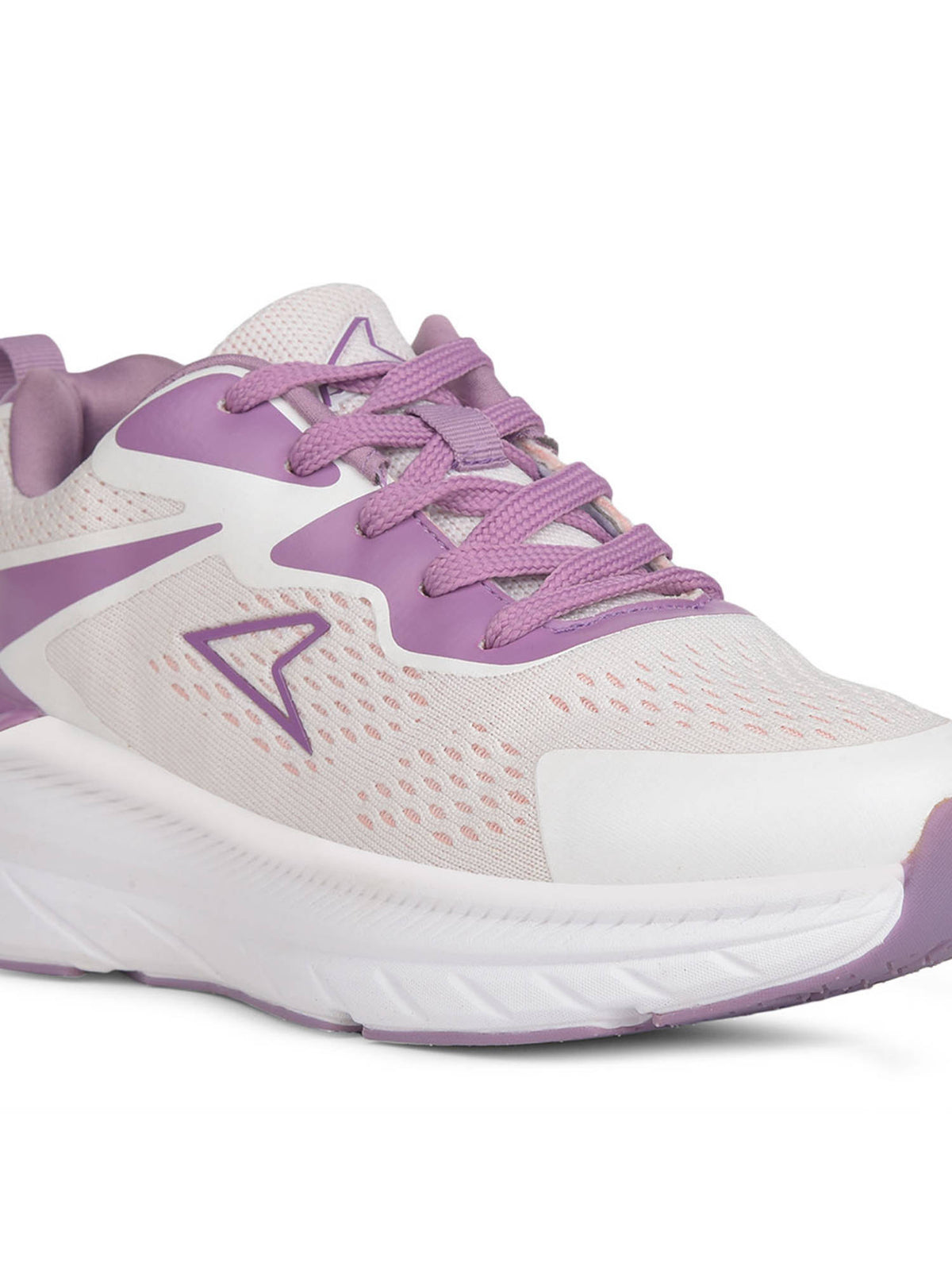 Women Sports Round Toe Low Top Walking Shoes Purple & White | SH9 - view 5