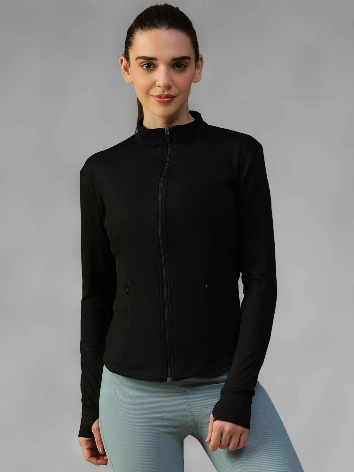 Burgundy Women's Everyday Sporty Zip-Up Gym and Training Jacket | JK12 - view 31