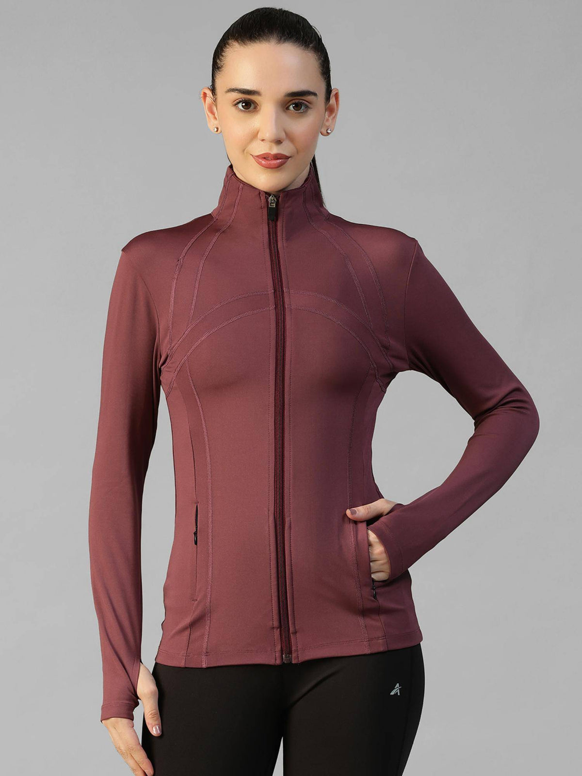 Olive Women's Everyday Sporty Zip-Up Gym and Training Jacket | JK12 - view 37