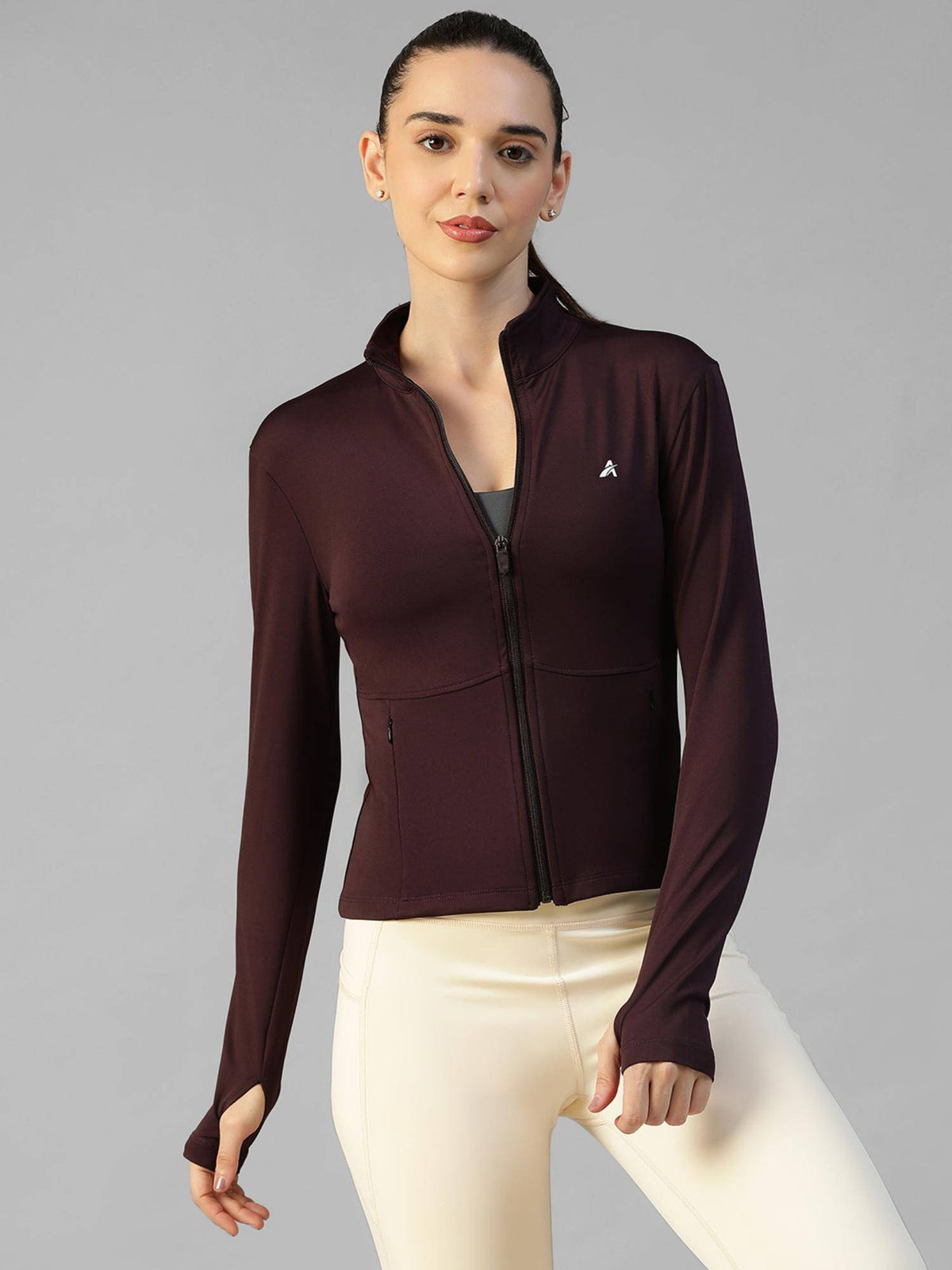 Purple Women's Everyday Sporty Zip-Up Gym and Training Jacket | JK12 - view 25