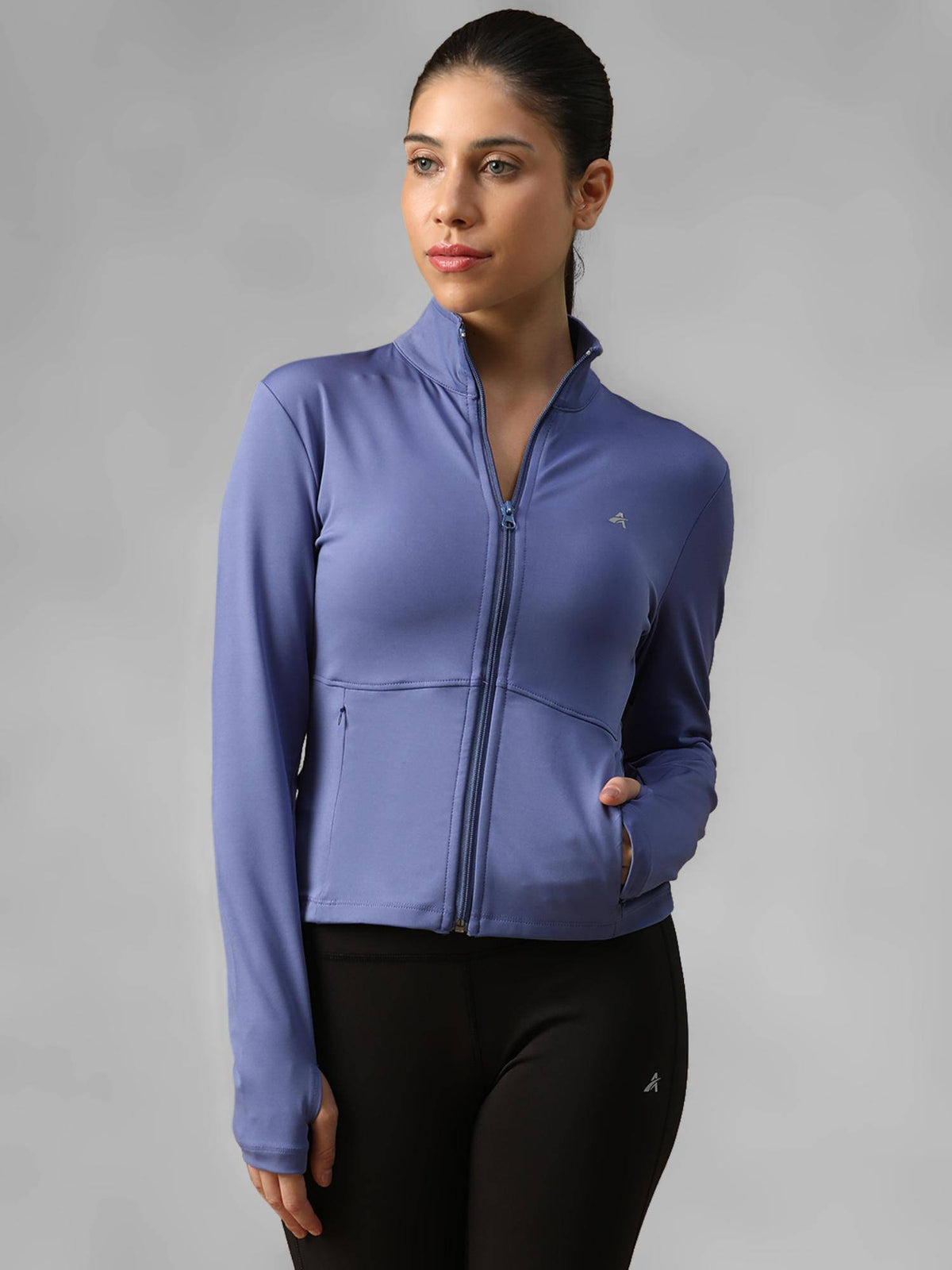 Purple Women's Everyday Sporty Zip-Up Gym and Training Jacket | JK12 - view 1