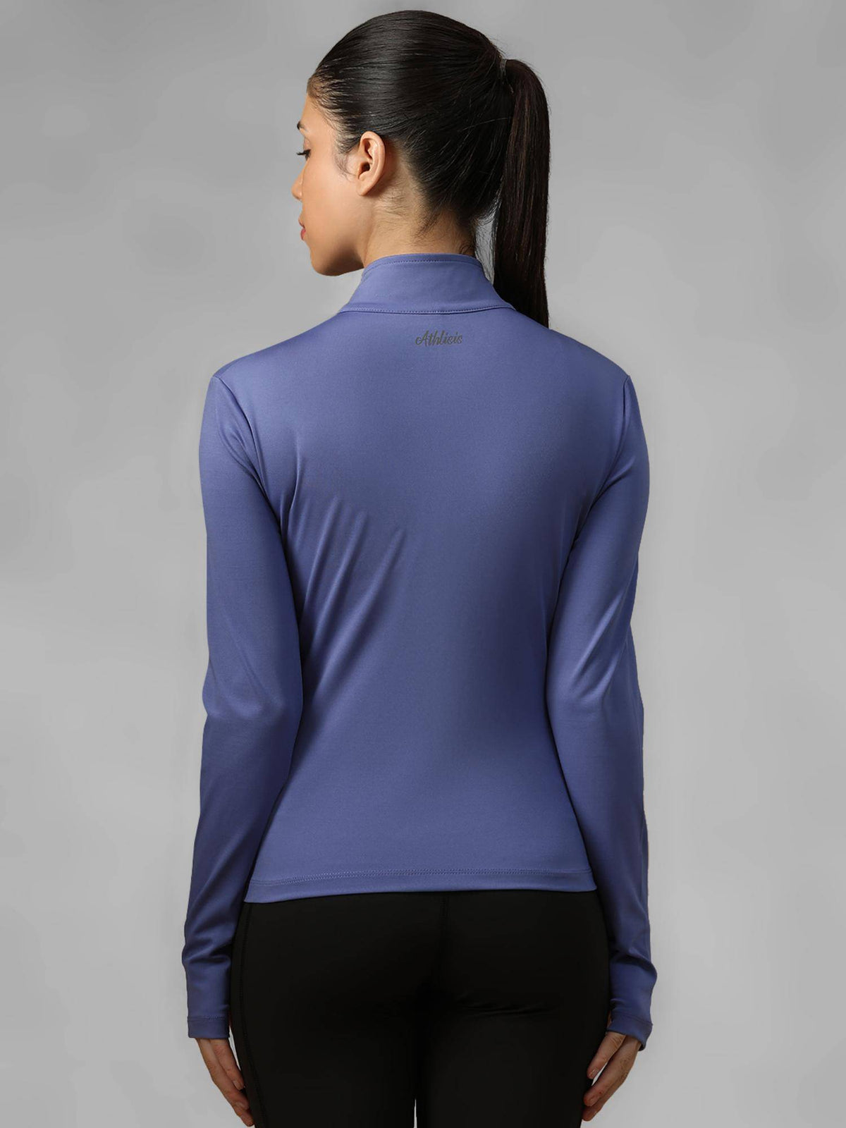 Purple Women's Everyday Sporty Zip-Up Gym and Training Jacket | JK12 - view 4