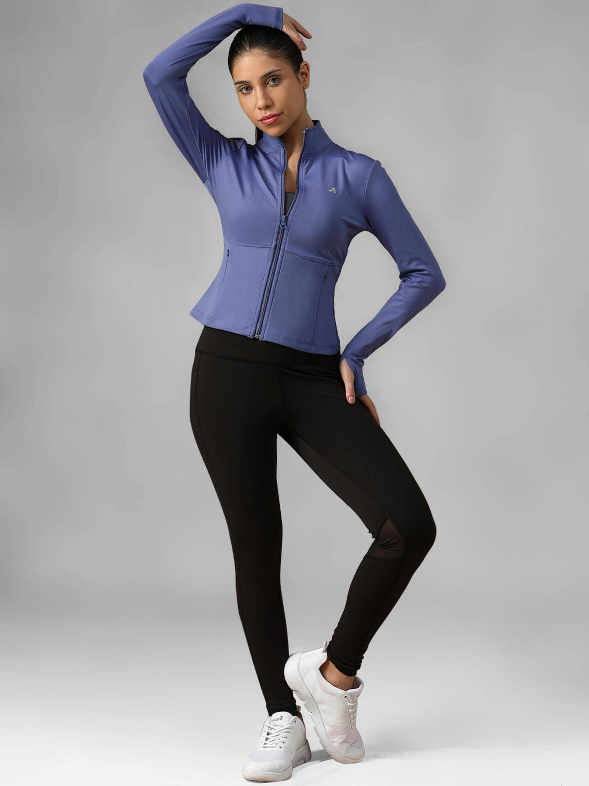 Purple Women's Everyday Sporty Zip-Up Gym and Training Jacket | JK12 - view 5