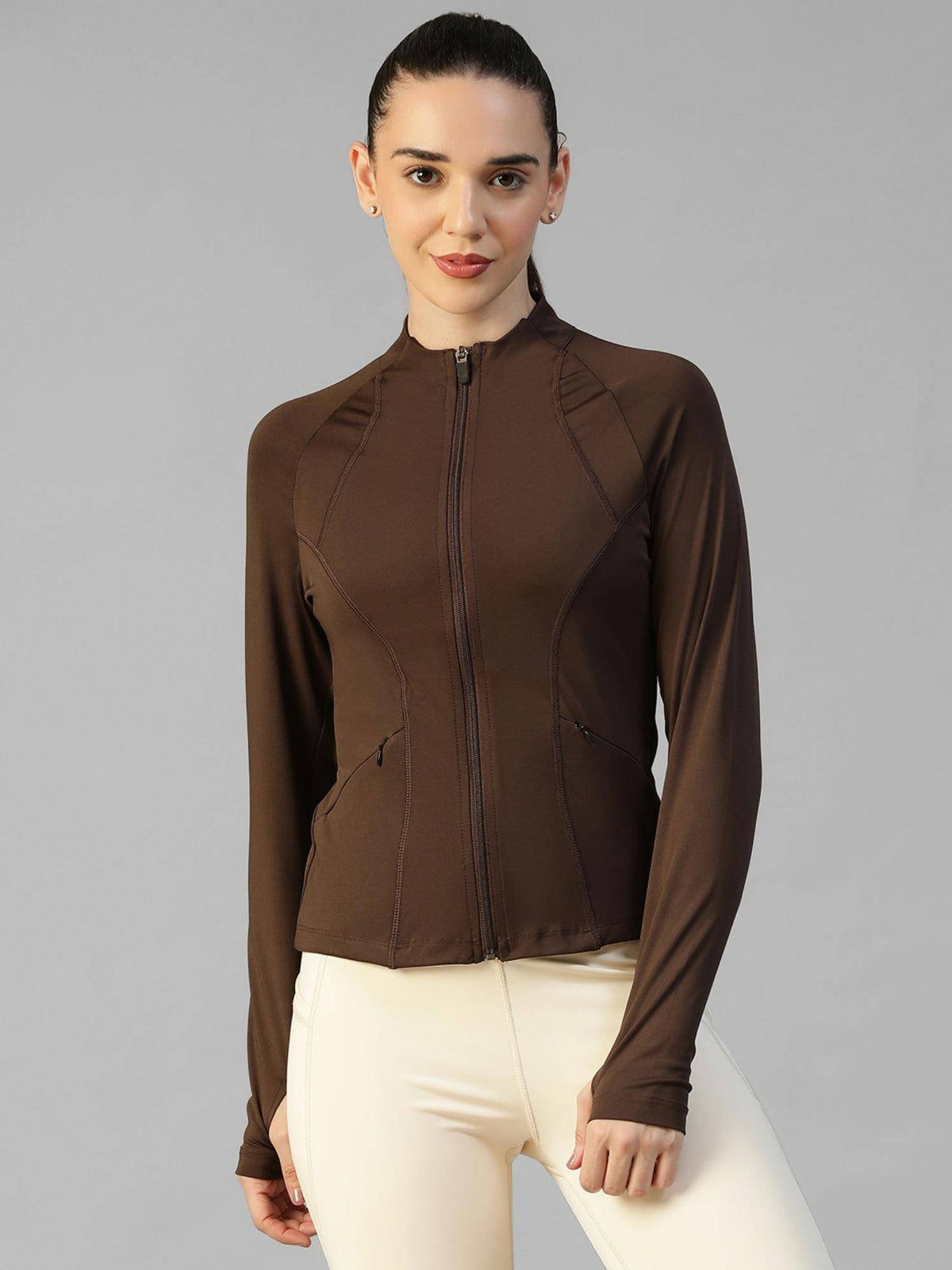 Navy Blue Navy Blue Women's Everyday Sporty Zip-Up Gym and Training Jacket | JK12 - view 31