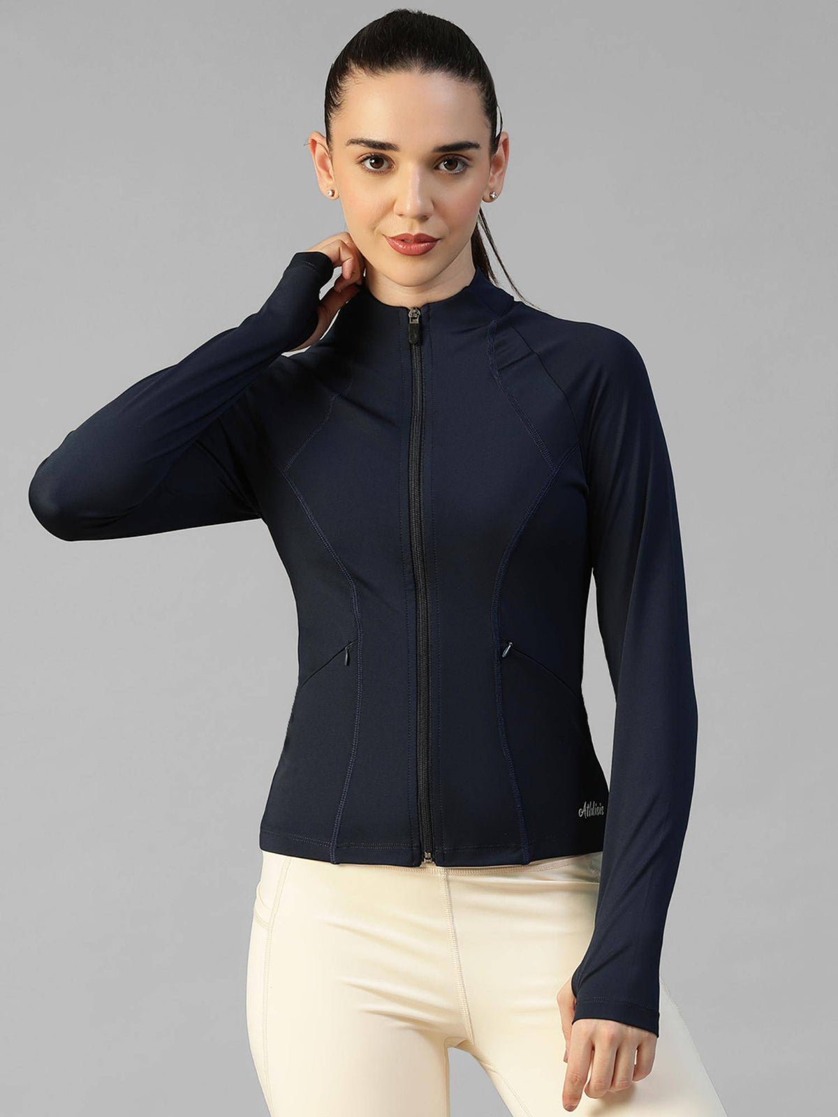 Brown Women's Everyday Sporty Zip-Up Gym and Training Jacket | JK12 - view 37