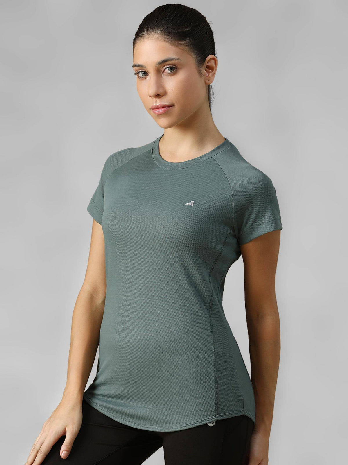 Grey Women's E-Dry Slim Fit T-Shirt | TT89 - view 2