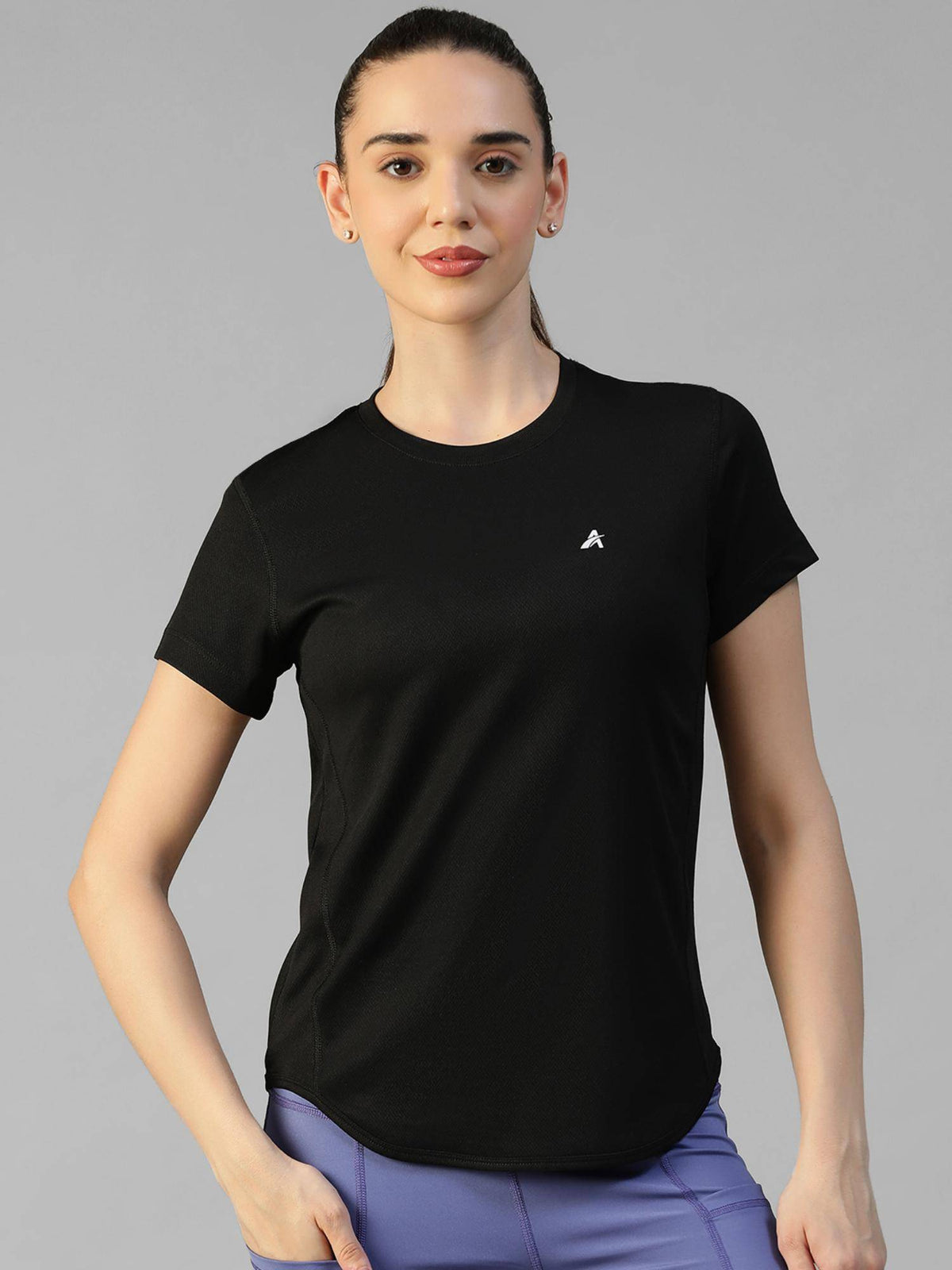 Grey Women's E-Dry Slim Fit T-Shirt | TT89 - view 19