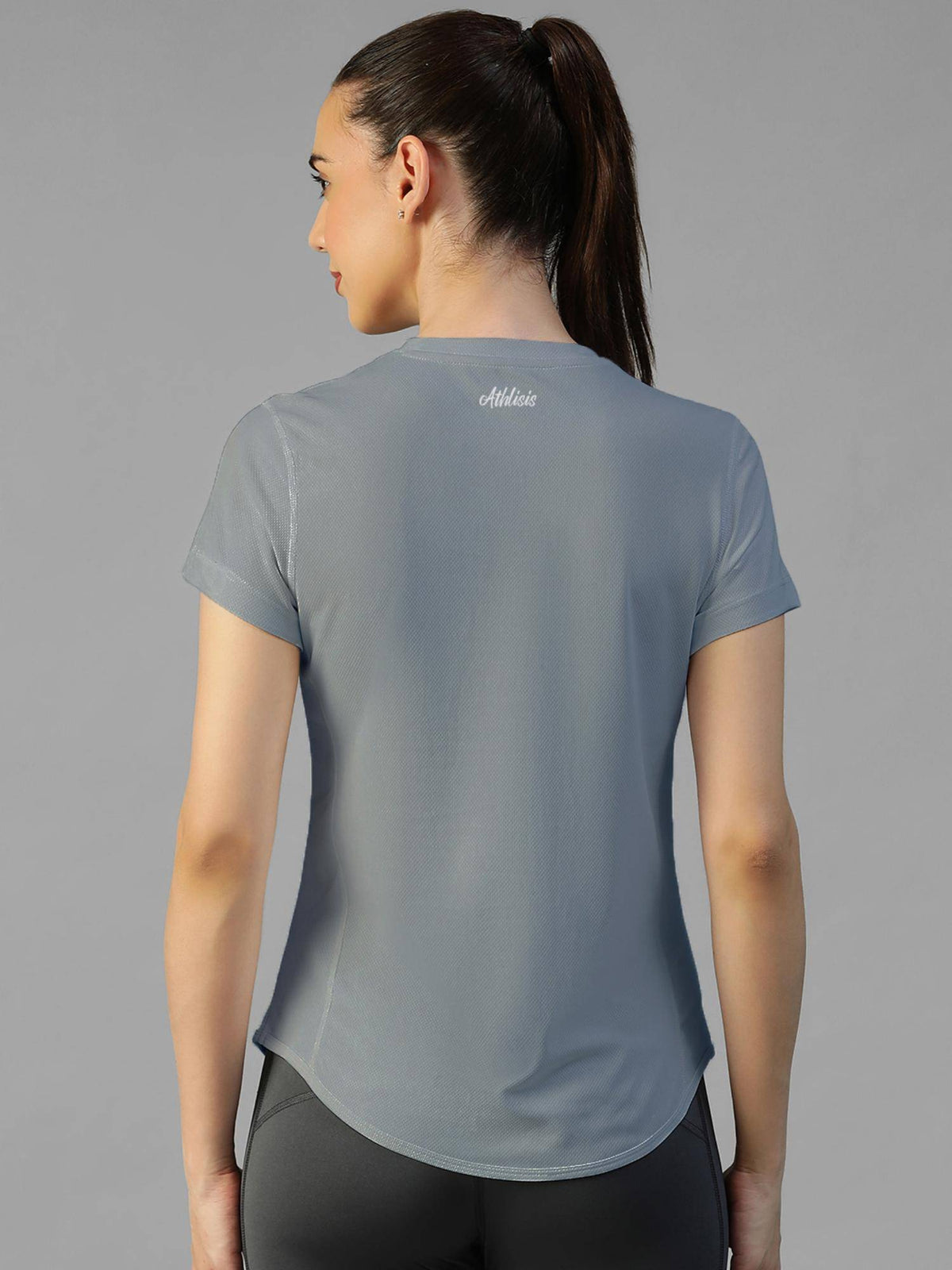 Grey Women's E-Dry Slim Fit T-Shirt | TT89 - view 4