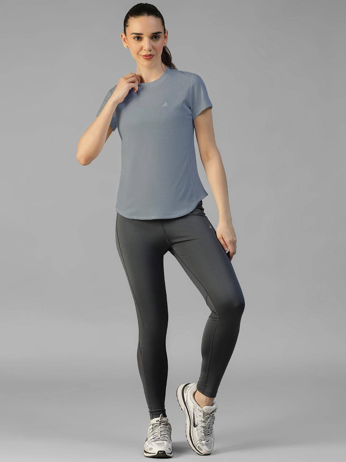 Grey Women's E-Dry Slim Fit T-Shirt | TT89 - view 5