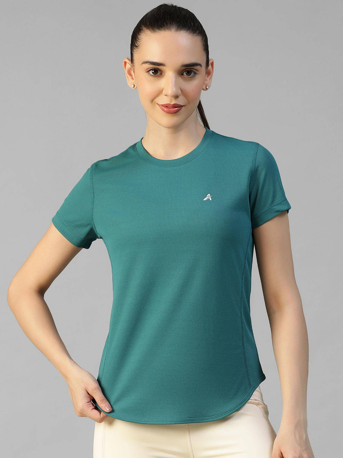Teal Women's E-Dry Slim Fit T-Shirt | TS56 - view 1