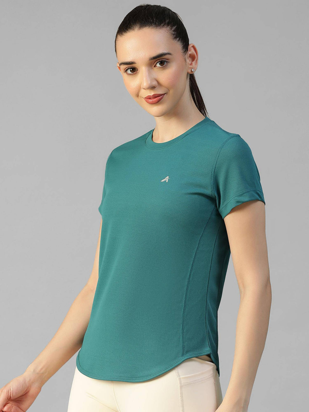Teal Women's E-Dry Slim Fit T-Shirt | TS56 - view 2