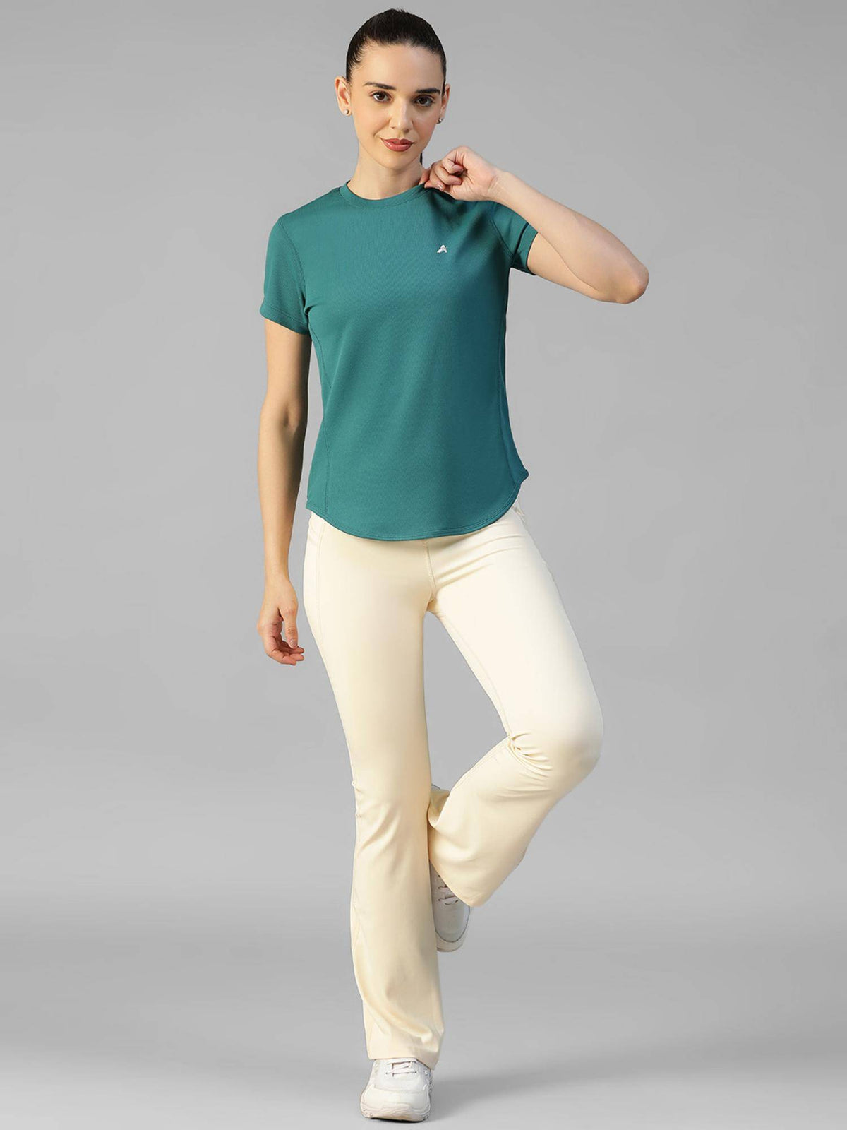 Teal Women's E-Dry Slim Fit T-Shirt | TS56 - view 5