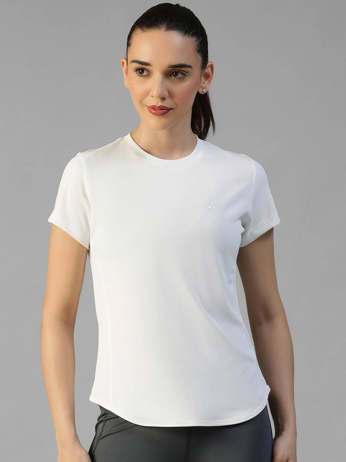Grey Women's E-Dry Slim Fit T-Shirt | TT89 - view 13