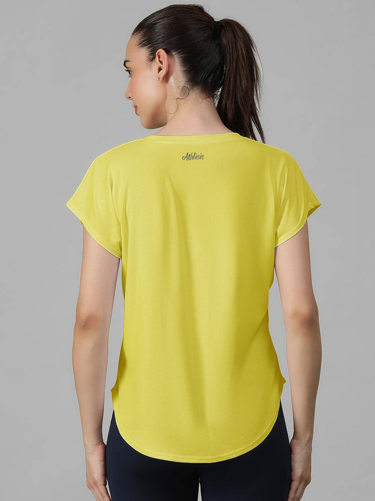 Yellow Women's E-Dry Slim Fit T-Shirt | TS56 - view 4