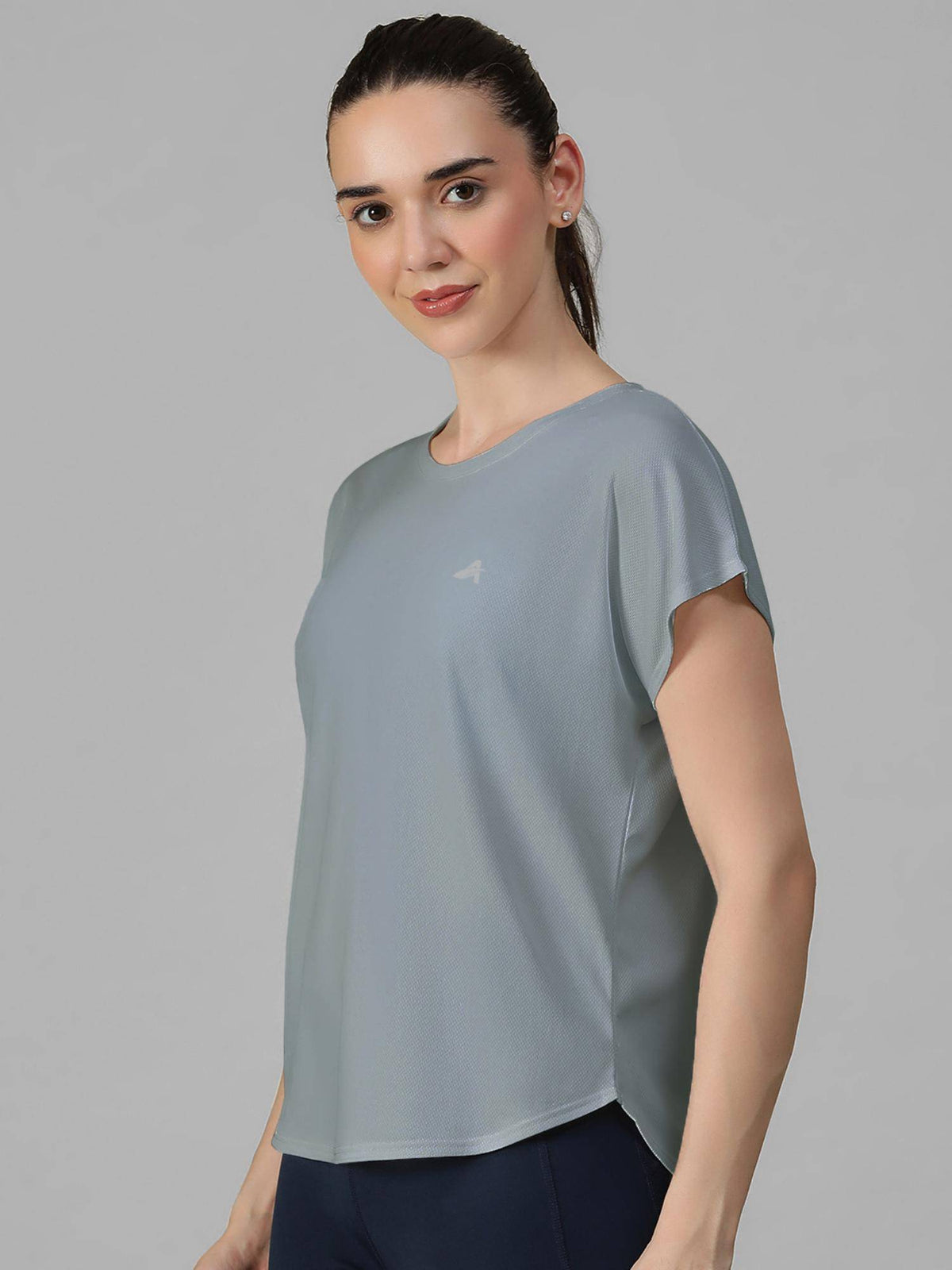 Grey Women's E-Dry Slim Fit T-Shirt | TS56 - view 2