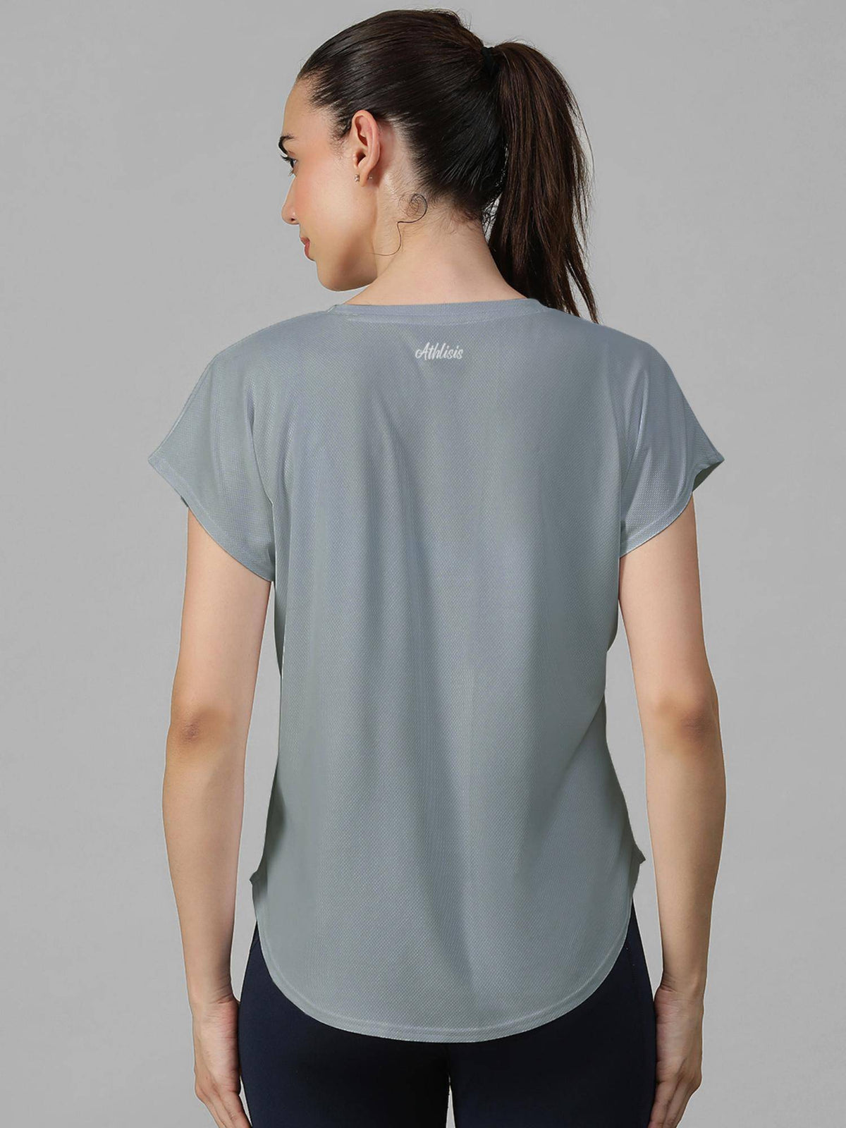 Grey Women's E-Dry Slim Fit T-Shirt | TT89 - view 4