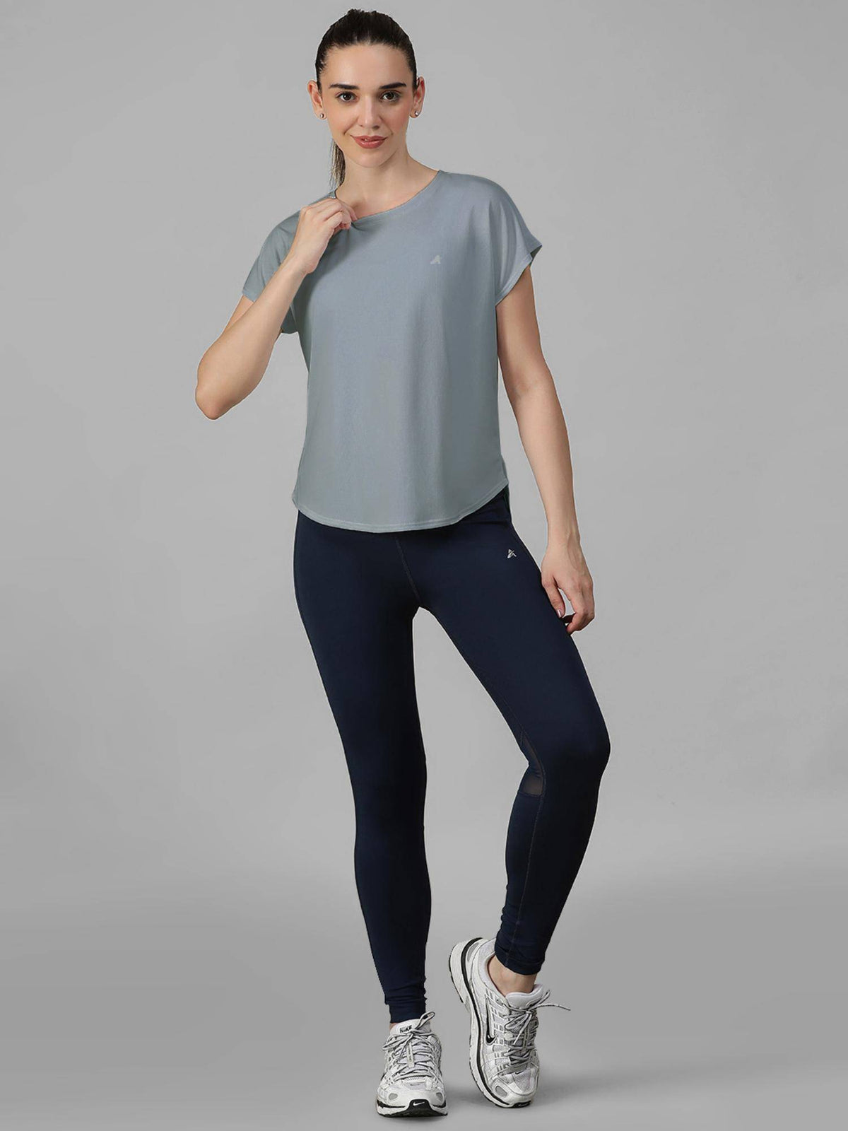 Grey Women's E-Dry Slim Fit T-Shirt | TT89 - view 5