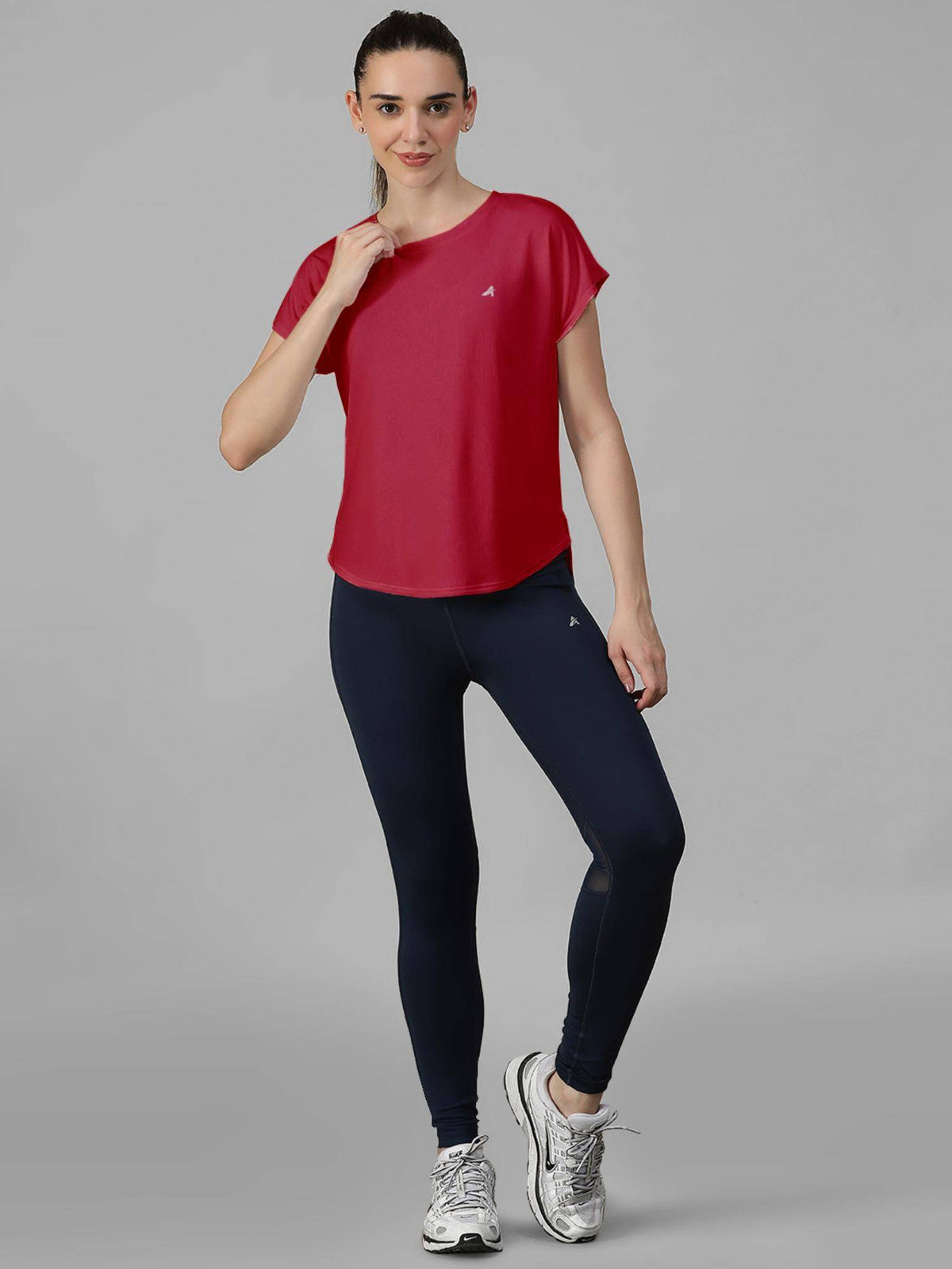 Maroon Women's E-Dry Slim Fit T-Shirt | TS56 - view 5