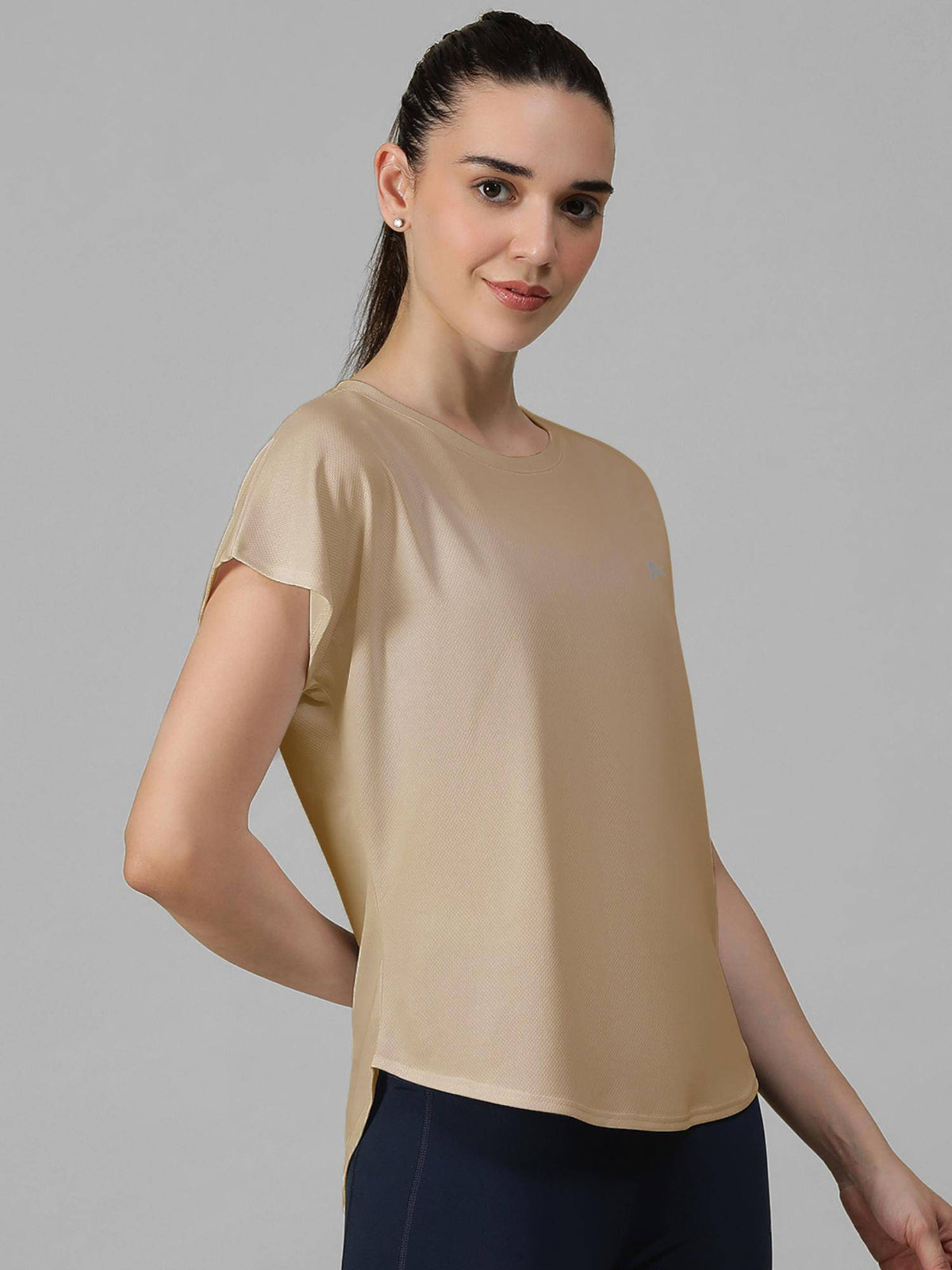 Tan Women's E-Dry Slim Fit T-Shirt | TT89 - view 3