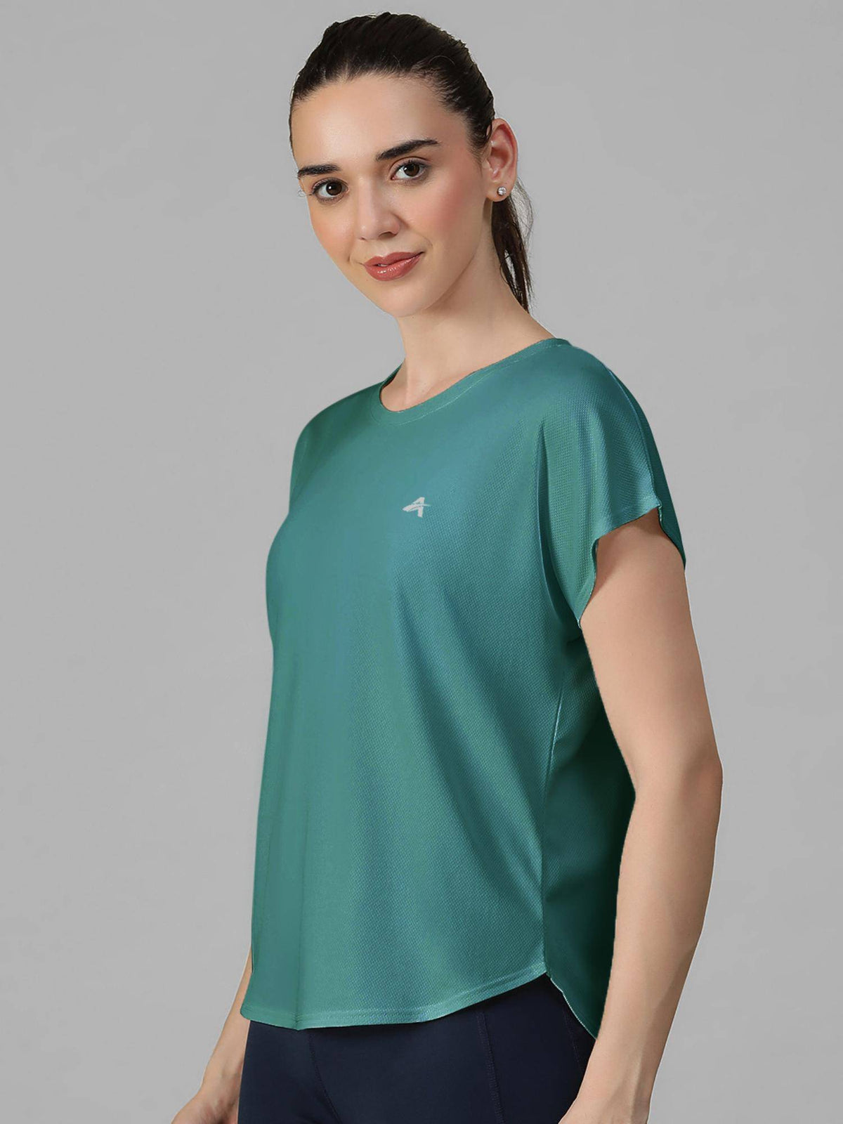 Teal Women's E-Dry Slim Fit T-Shirt | TS56 - view 2