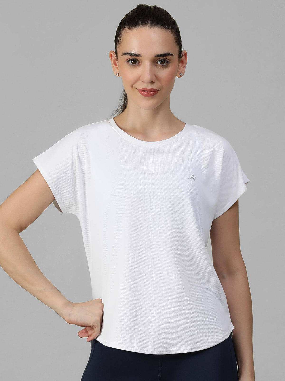 White Women's E-Dry Slim Fit T-Shirt | TS56 - view 1