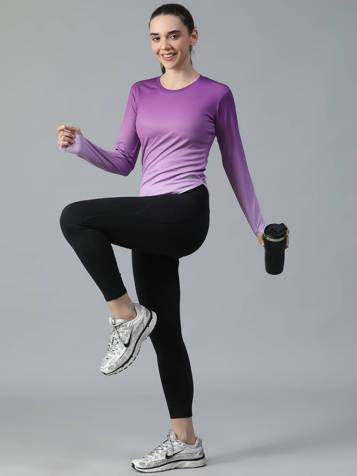 Purple Women's E-Dry Slim Fit T-Shirt | TS56 - view 5