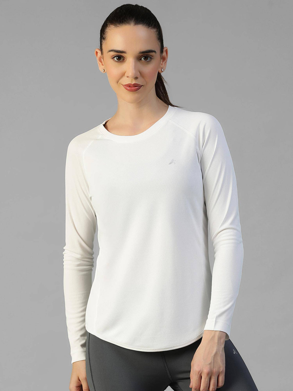 White Women's E-Dry Slim Fit T-Shirt | TS56 - view 1