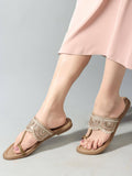 Women Slip-On Kolhapuri One Toe Flats | F61 - view 1