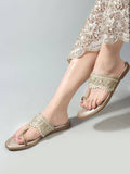 Women Slip-On Kolhapuri One Toe Flats | F61 - view 13