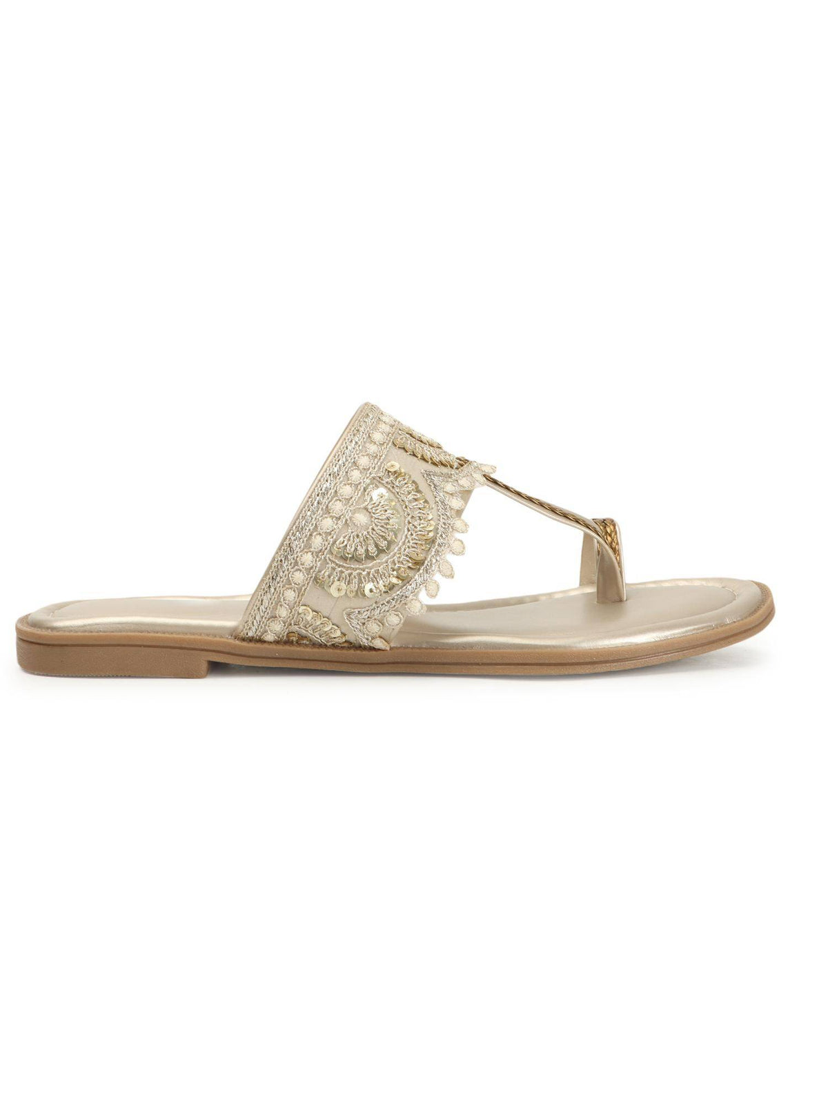 Women Slip-On Kolhapuri One Toe Flats | F61 - view 15