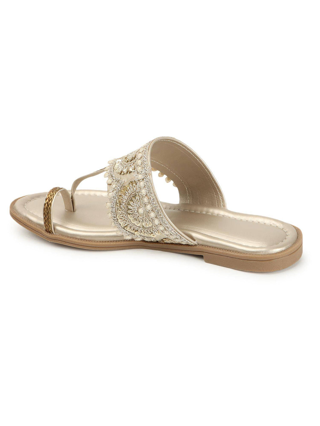 Women Slip-On Kolhapuri One Toe Flats | F61 - view 16