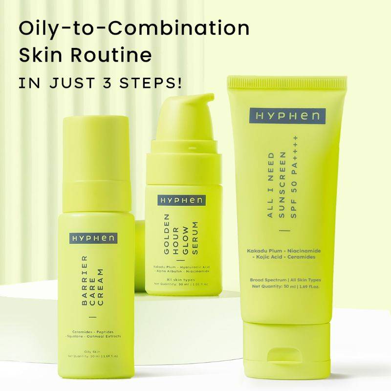 Daily Face Care Regime - Oily & Combination Skin, with Face Serum, Moisturizer & Sunscreen | FC3 - view 2